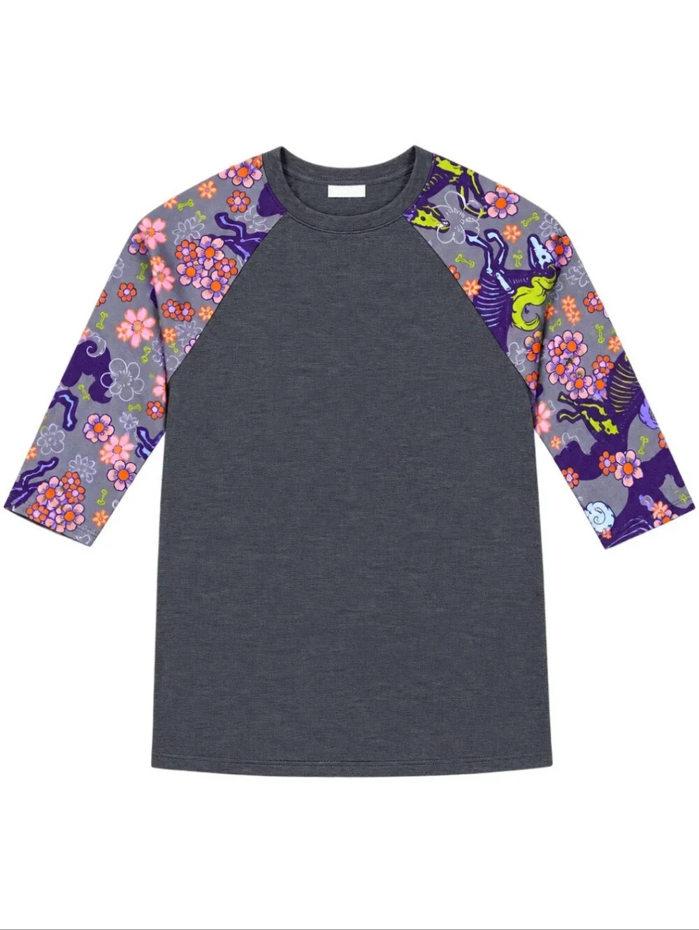 LuLaRoe Kid's 3/4 Sleeve Skeleton Unicorn Top